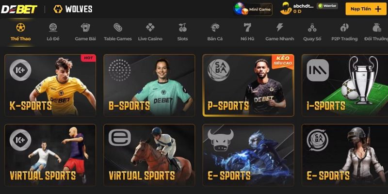 thông tin về sảnh cá cược thể thao K-sports debet